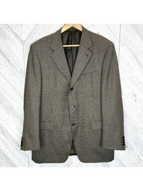 Canali Blazer Sport Coat Suit Jacket Mens Size 44R (IT 54) Wool Italy Birdseye